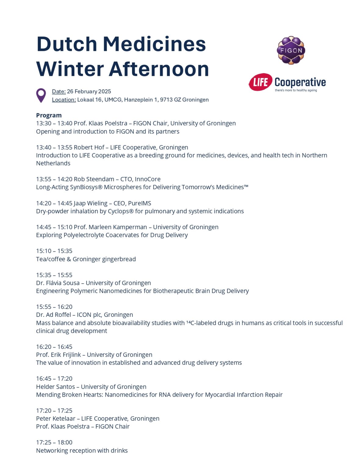 Dutch Medicines Afternoon programma